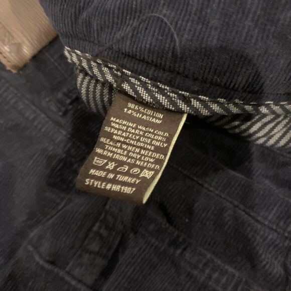 Jack of Spades Corduroy High Roller Pants Mens Size 36 Blue Straight Leg - Picture 5 of 7